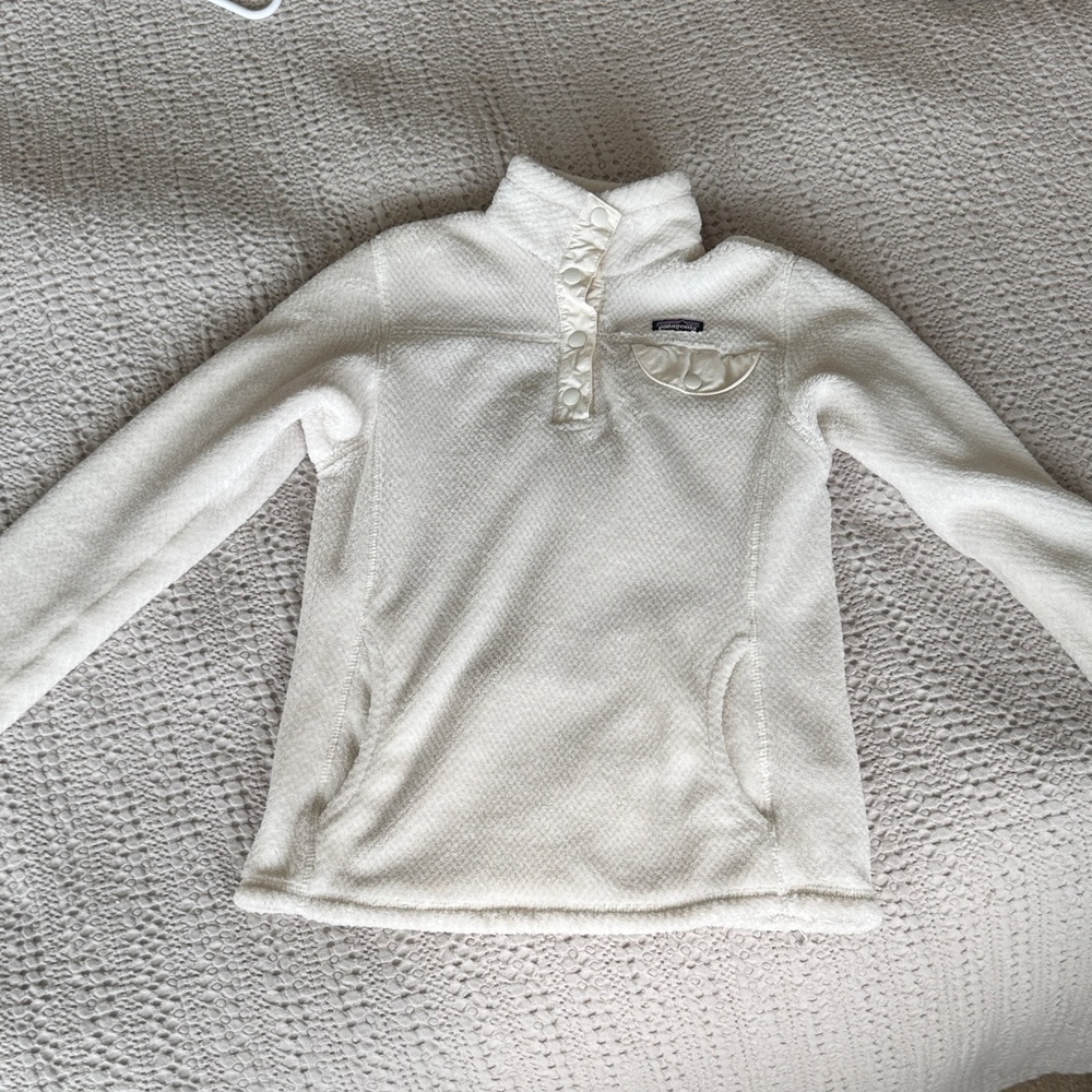 Patagonia Kids Cream Fleece Jacket